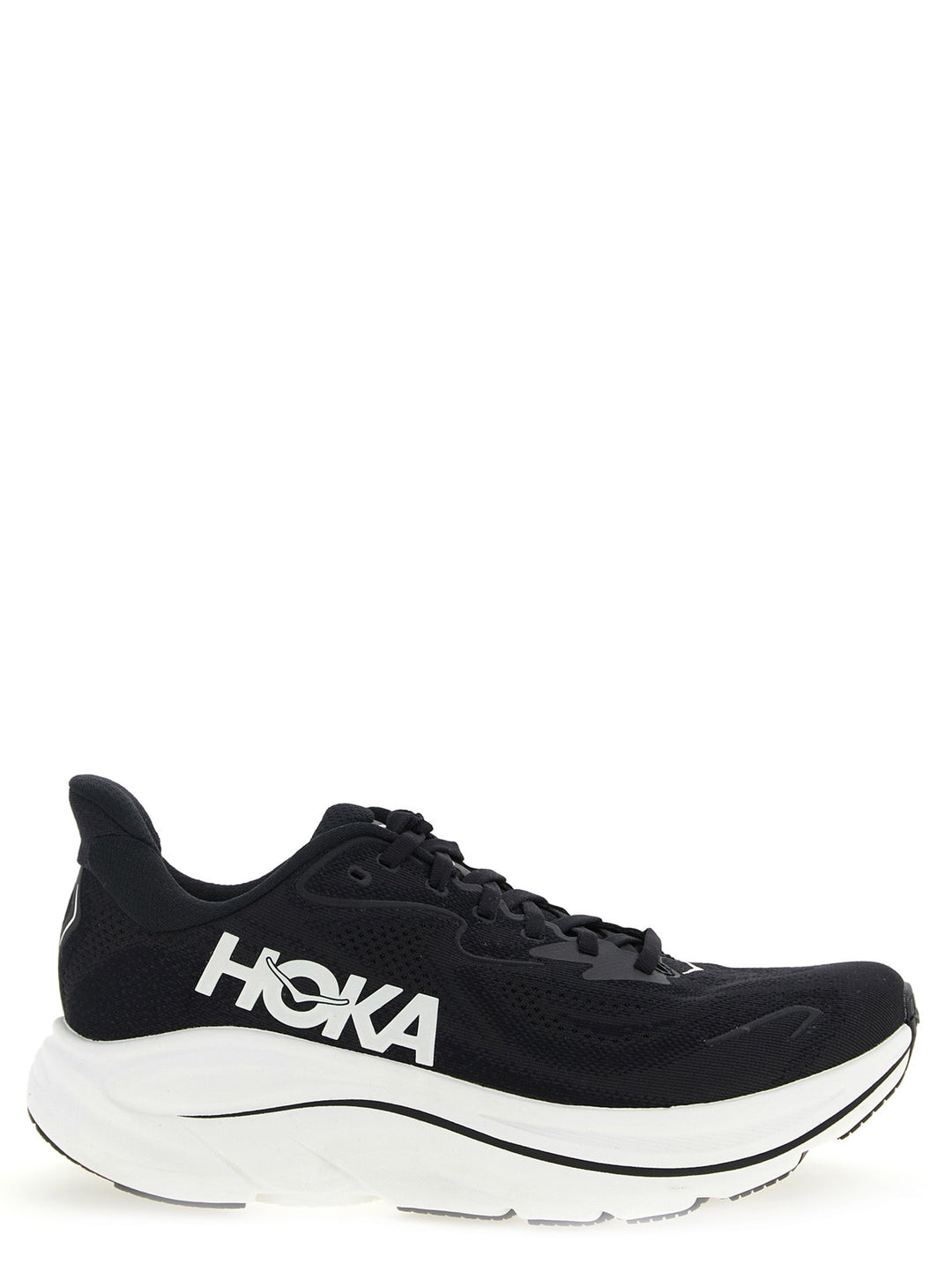 Hoka One One Clifton 10 Sneakers - White/Black | 65c616a0ed1bebc455436f0e3f67ab0bfb62ec19