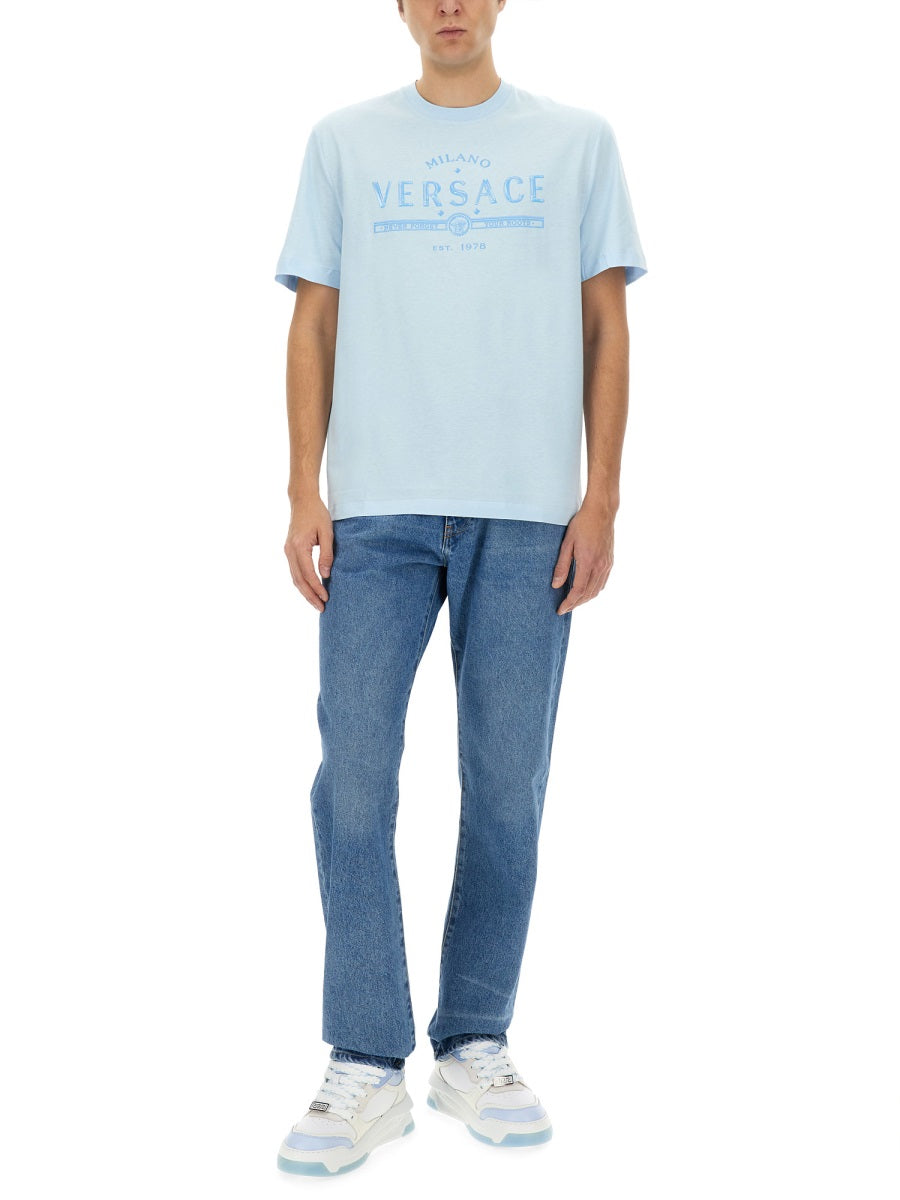 Versace T shirts - Light Blue | Wanan Luxury