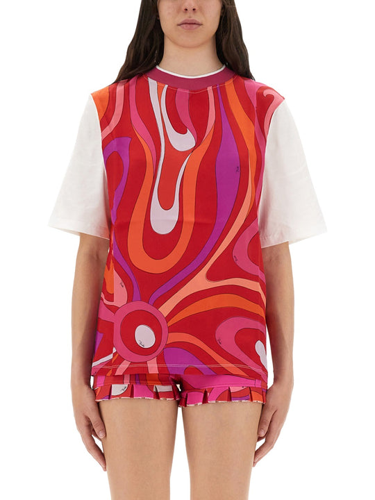 T-Shirt With "Iris" Print