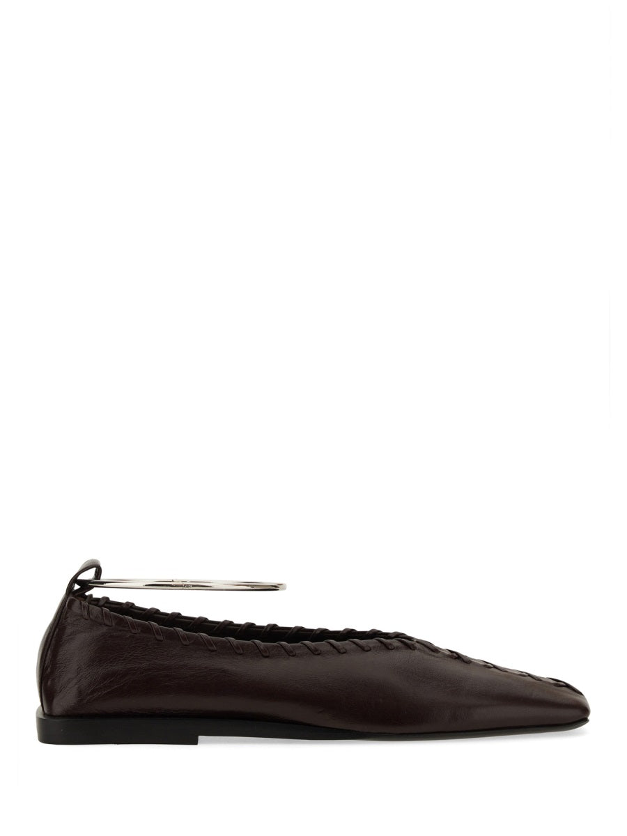 Jil Sander Flat Shoes - Burgundy | Wanan Luxury