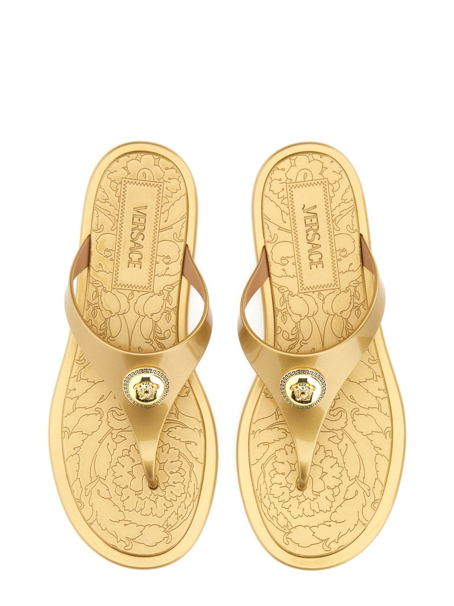Versace Sandals - Gold | Wanan Luxury