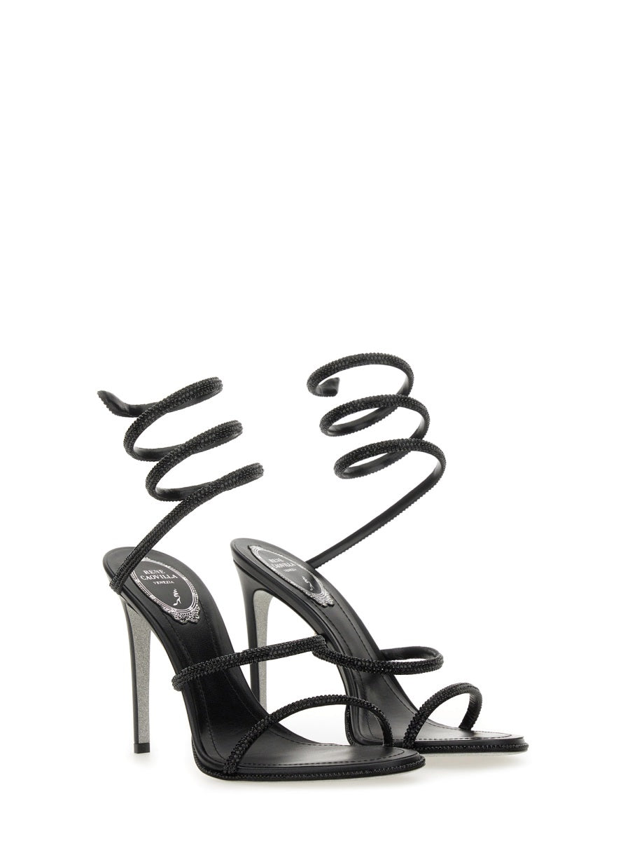 René Caovilla Sandals - Black | Wanan Luxury