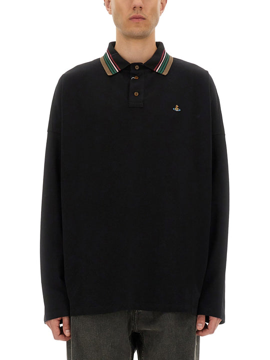 Long-Sleeved Polo Shirt