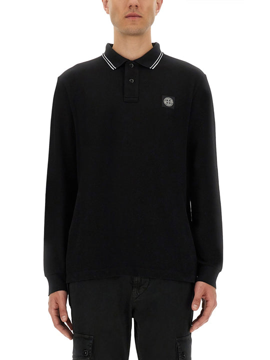 Long-Sleeved Polo Shirt