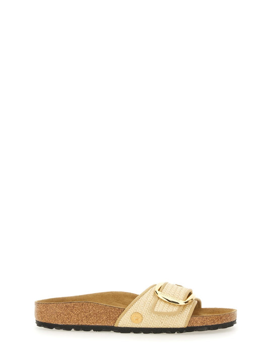 "Madrid Big Buckle" Raffia Sandal