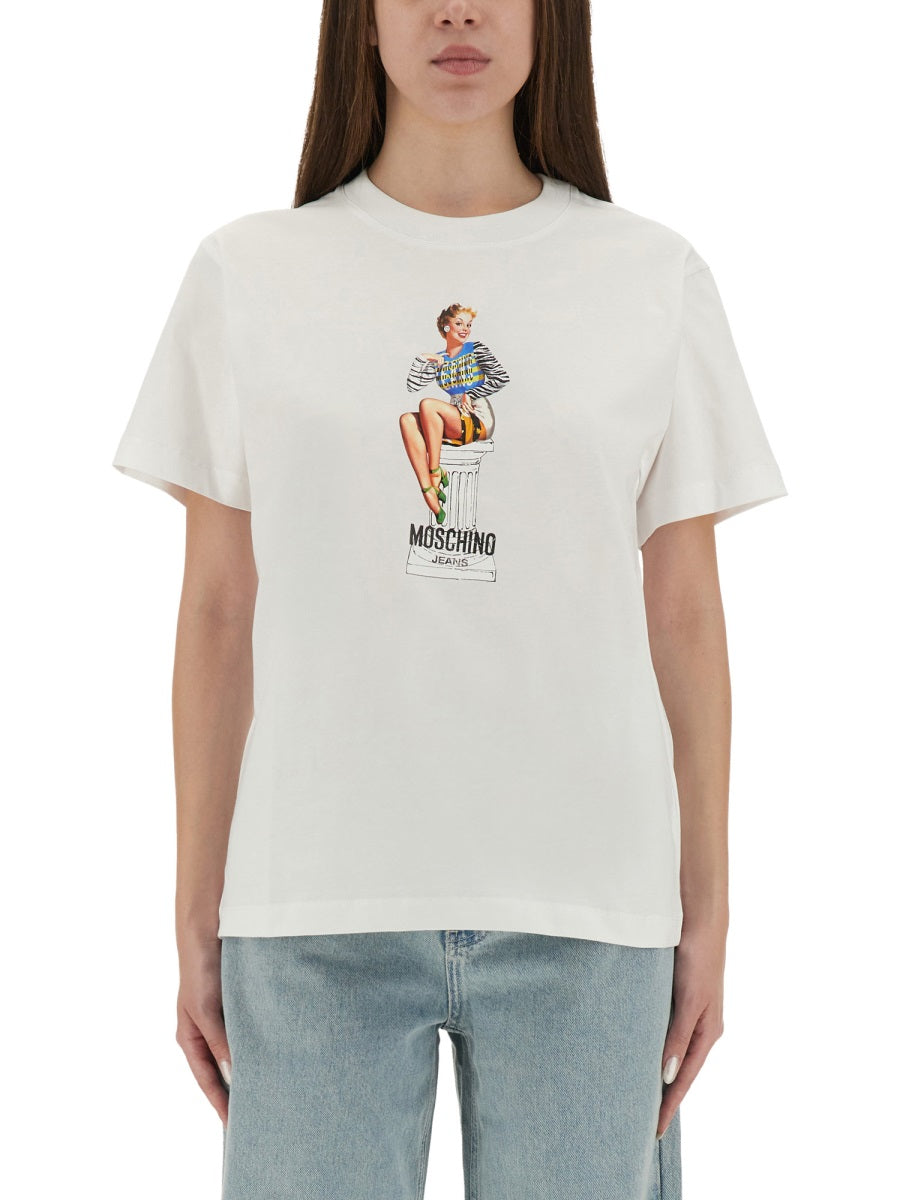 Moschino Jeans T shirts - White | Wanan Luxury