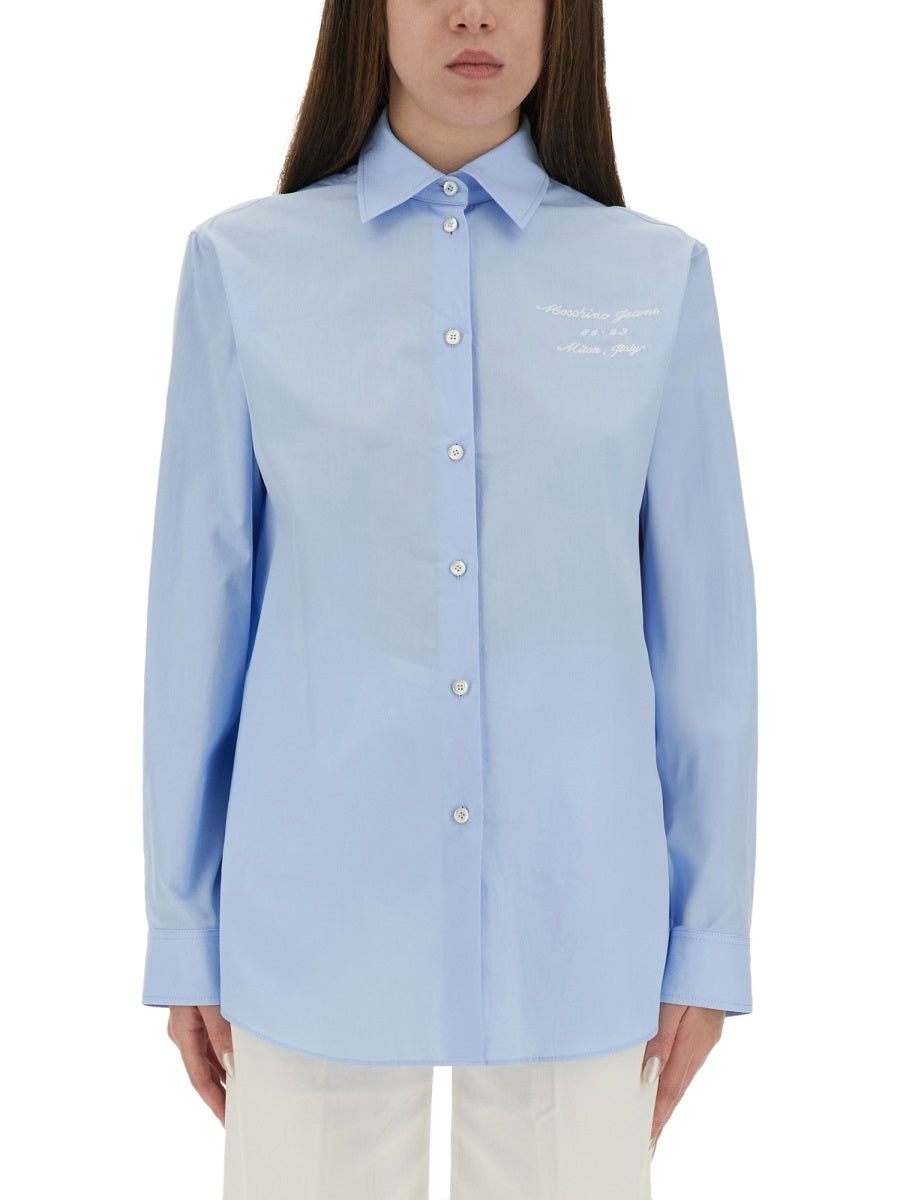Moschino Jeans Shirts - White, Light Blue | Wanan Luxury
