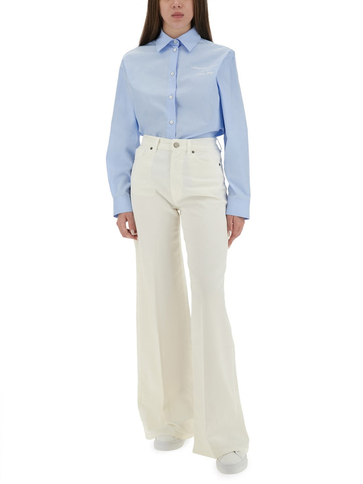 Moschino Jeans Shirts - White, Light Blue | Wanan Luxury