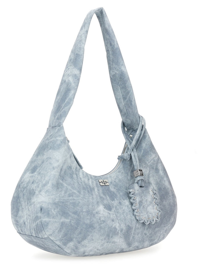 Ganni Shoulder Bags - White, Light Blue | Wanan Luxury