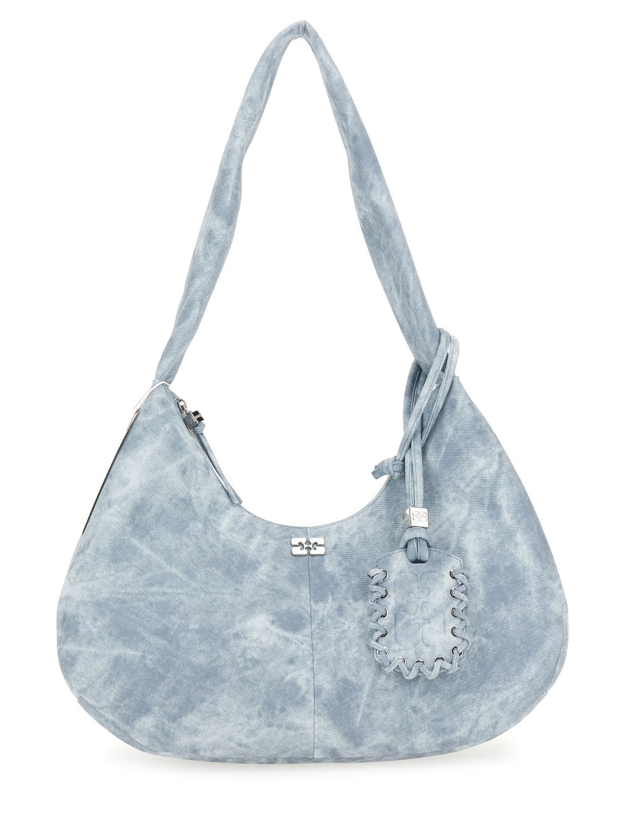 Ganni Shoulder Bags - White, Light Blue | Wanan Luxury
