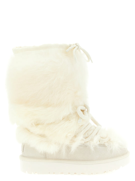 Classic Tall Chalet Boots And Ankle Boots White