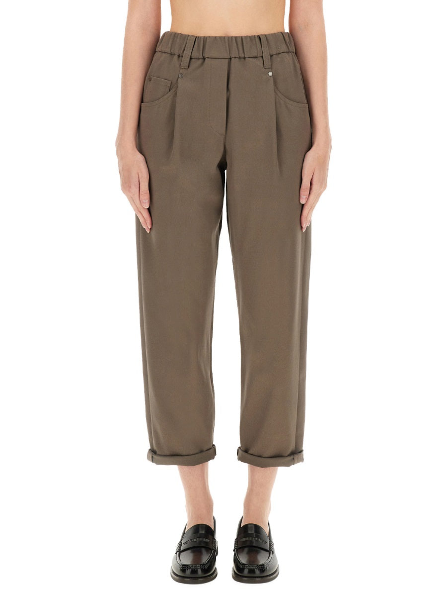 Brunello Cucinelli Pants - Brown | Wanan Luxury