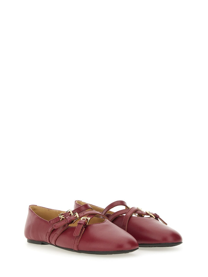 Michael Kors Flat Shoes - Burgundy | Wanan Luxury