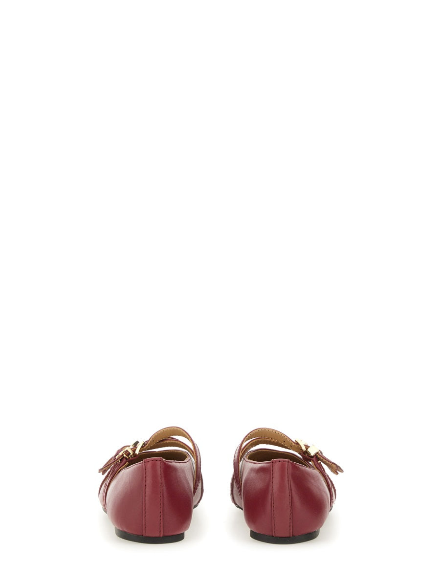 Michael Kors Flat Shoes - Burgundy | Wanan Luxury