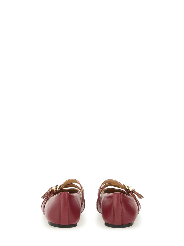 Michael Kors Flat Shoes - Burgundy | Wanan Luxury
