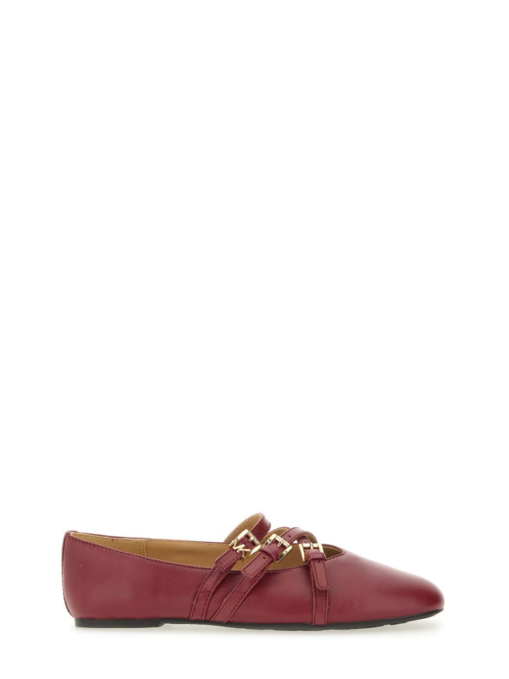 Michael Kors Flat Shoes - Burgundy | Wanan Luxury