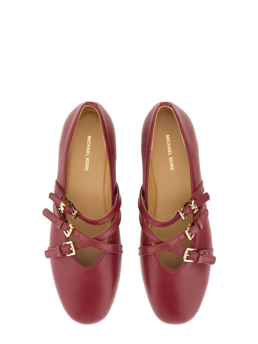 Michael Kors Flat Shoes - Burgundy | Wanan Luxury