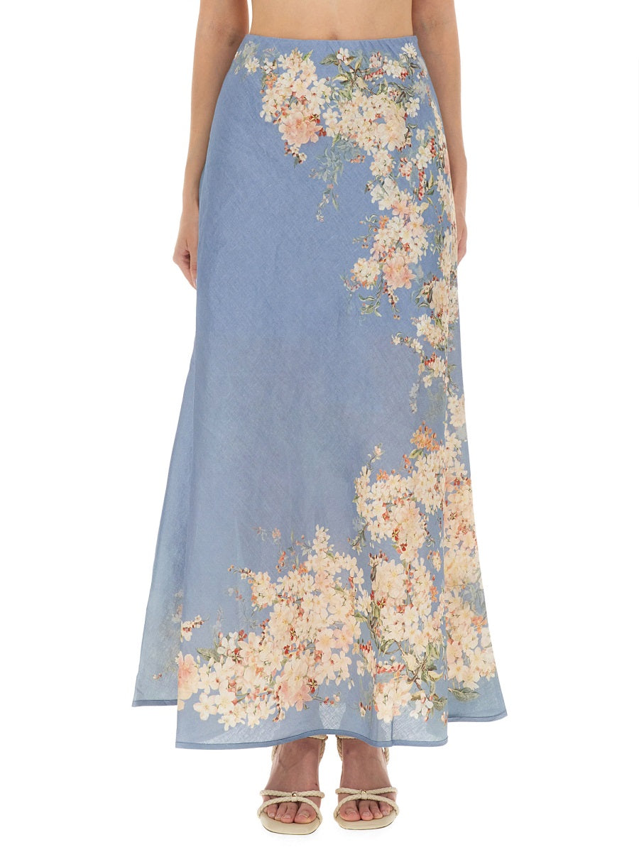 Zimmermann Skirts - White, Light Blue | Wanan Luxury