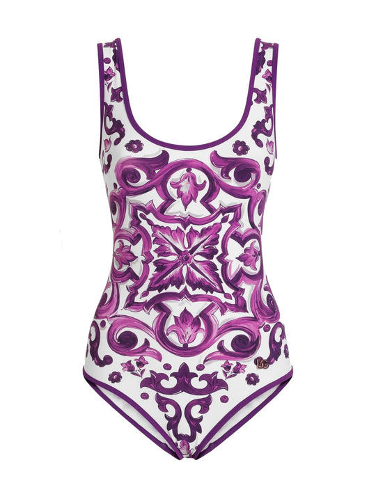 Majolica Print One Piece Swimsuit