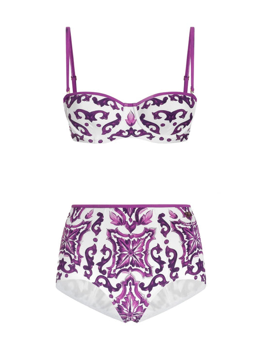 Majolica Print Bikini Swimsuit