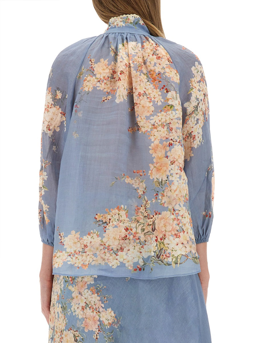Zimmermann Shirts - White, Light Blue | Wanan Luxury