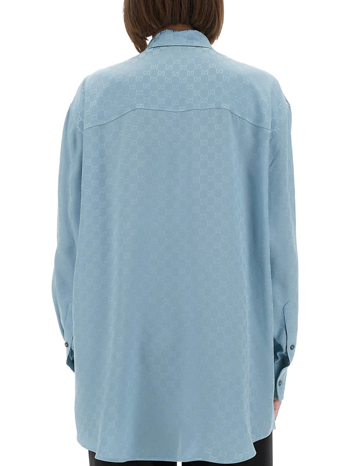 Gucci Shirts - White, Light Blue | Wanan Luxury