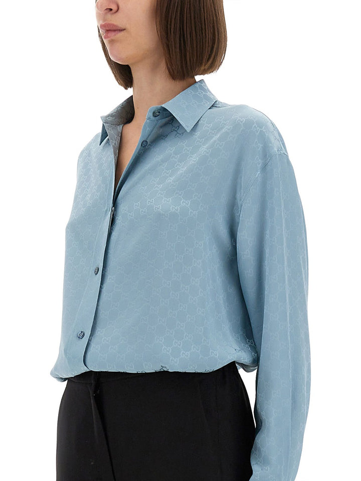 Gucci Shirts - White, Light Blue | Wanan Luxury