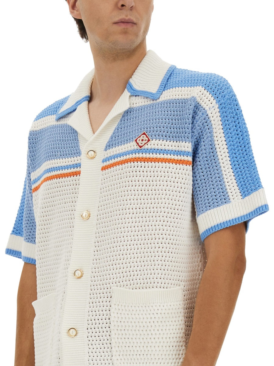 Casablanca Shirts - White, Light Blue | Wanan Luxury