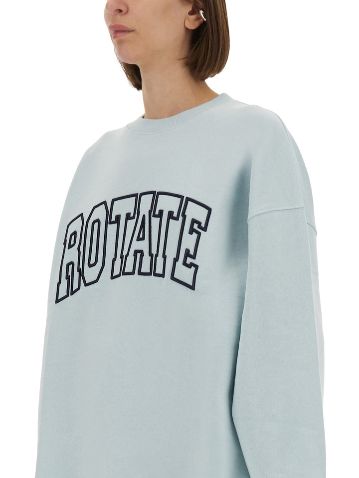 Rotate Birger Christensen Sweatshirts - White, Light Blue | Wanan Luxury