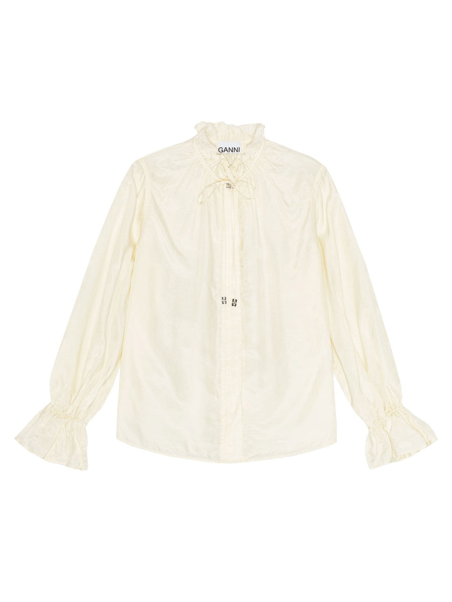 Ganni Shirts - White | Wanan Luxury