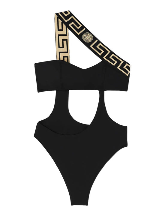 One Piece Swimsuit With Greek Border