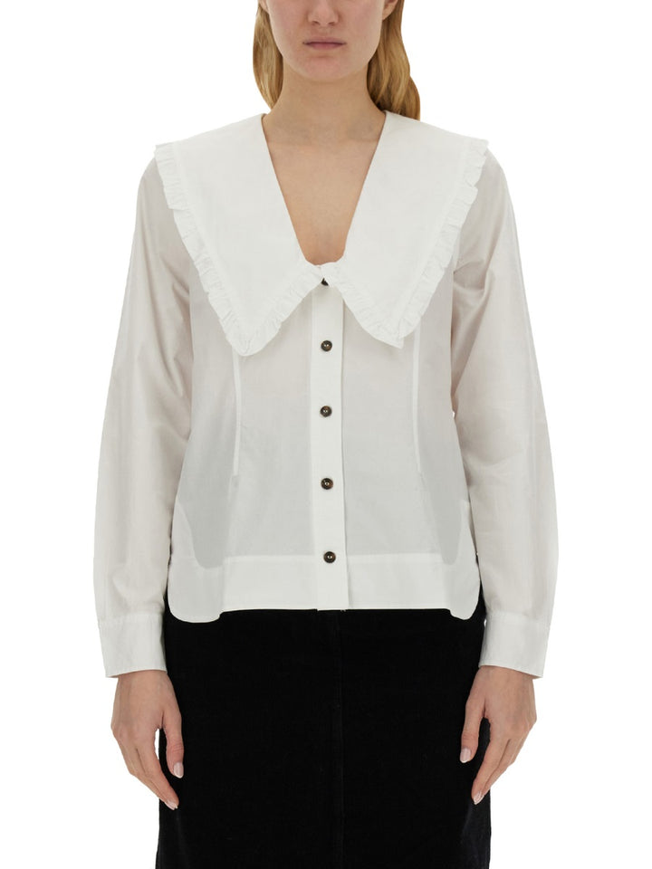 Ganni Shirts - White | 0adff082aea4d27c81c1d6e28e5a2057d61c73a7