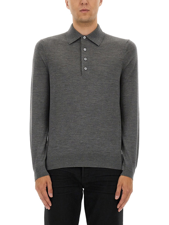 Tom Ford Polo - Grey | 643d6b67b02fdd6321ab4ad225889f2d030fb545