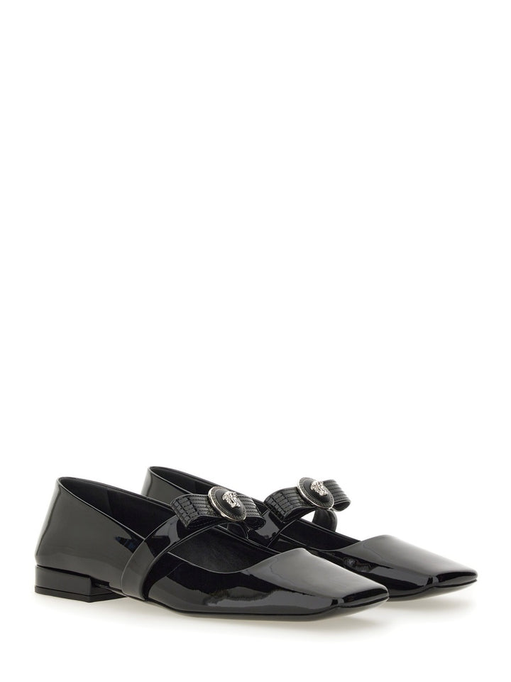 Versace Flat Shoes - Black | fca1b0721b79aed53d3939abc4d3267c0fb15544