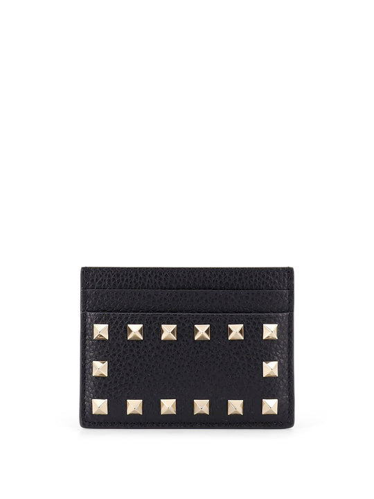 Rockstud Leather Cardholder