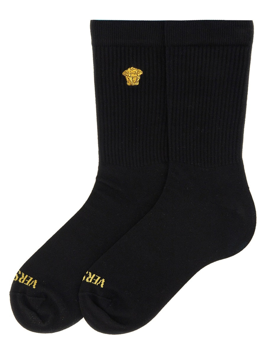 Versace Socks - Black | Wanan Luxury