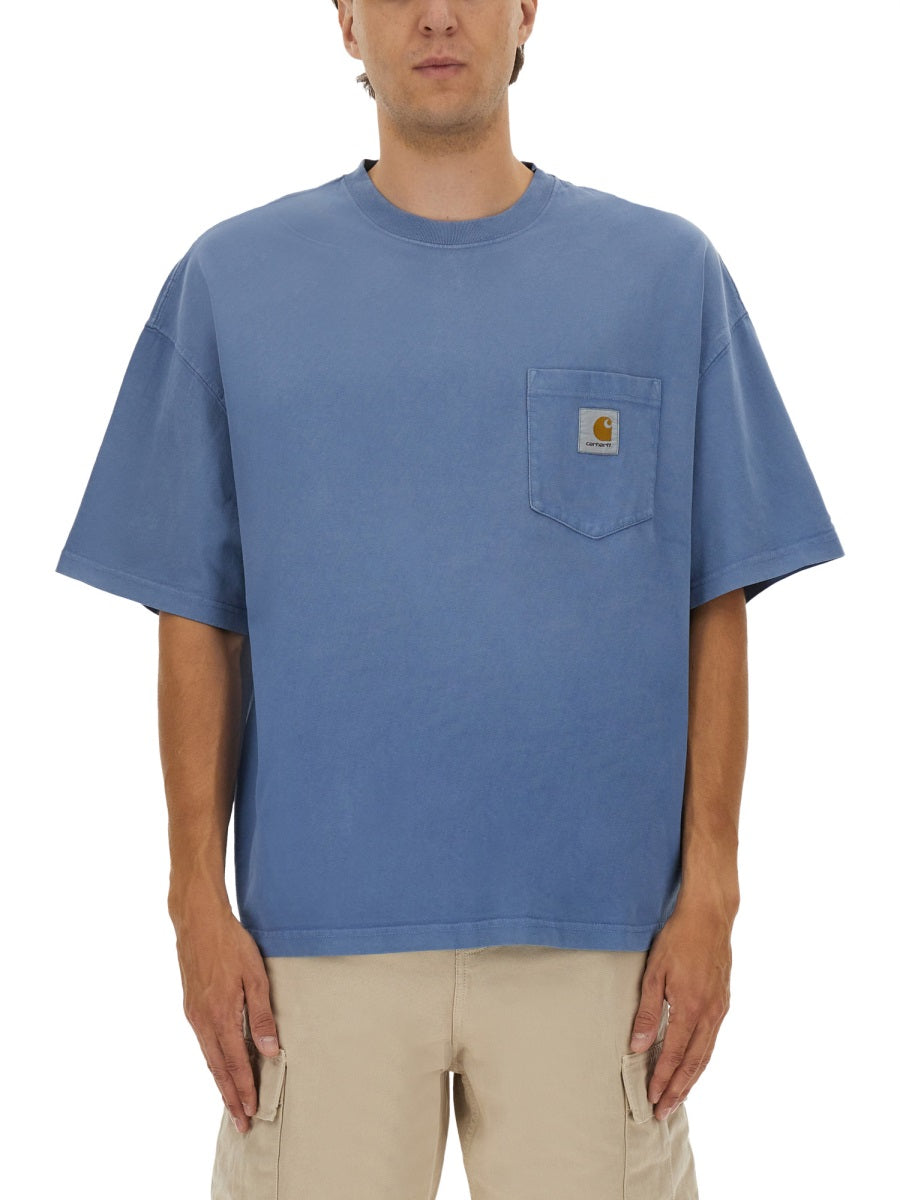 Carhartt Wip T shirts - White, Light Blue | Wanan Luxury