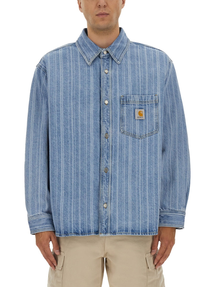 Carhartt Wip Shirts - White, Light Blue | Wanan Luxury