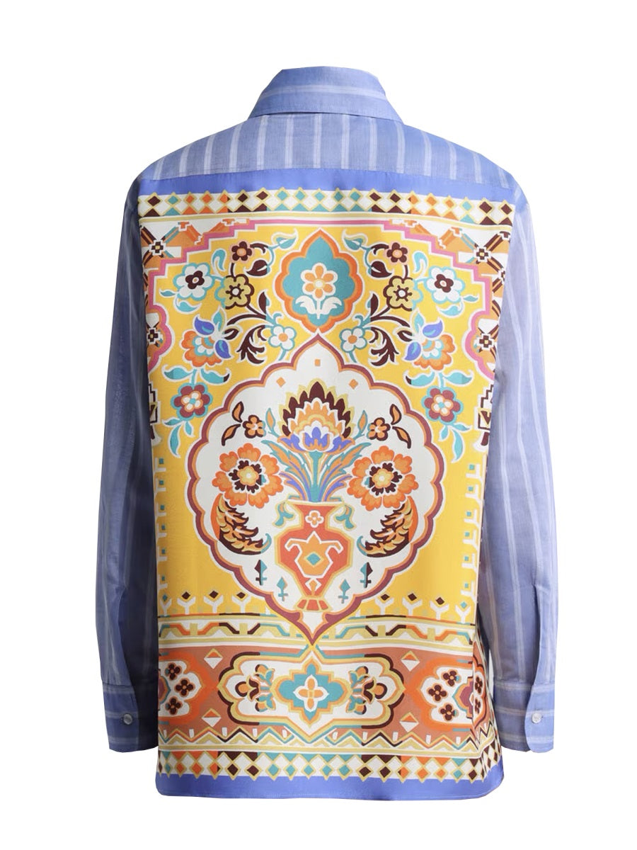 Etro Shirts - White, Light Blue | Wanan Luxury