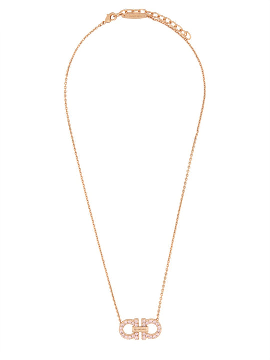 Necklace With "Gancini" Pendant And Crystals