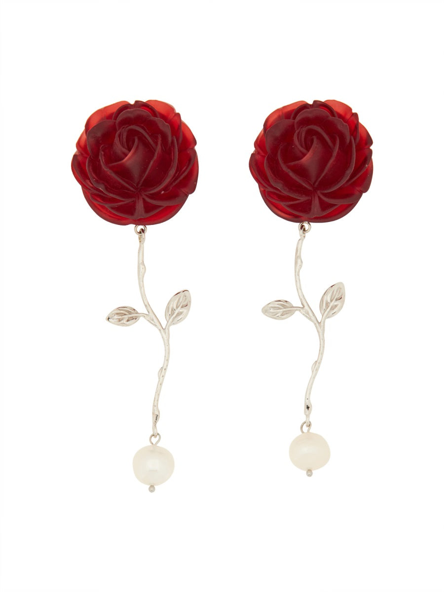 Magda Butrym Earrings - Red | Wanan Luxury