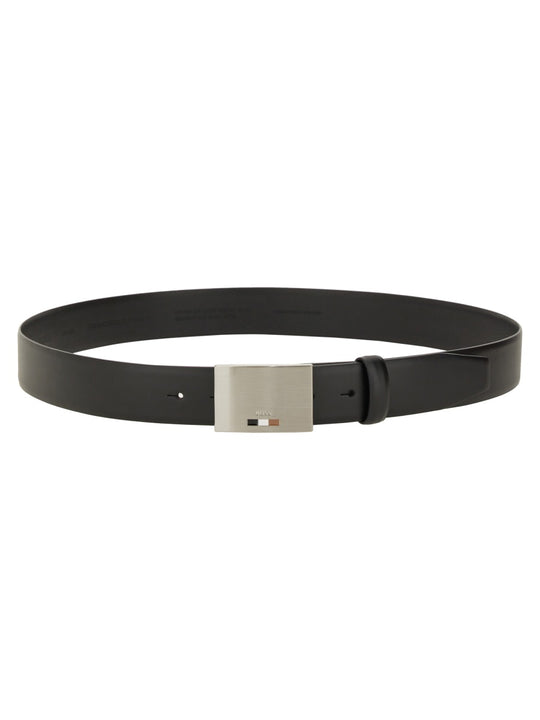 Leather Belt With Logo