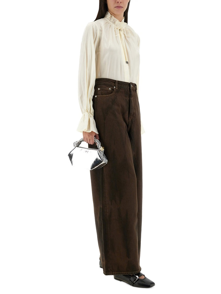 Ganni Shirts - Ivory | 8befeb9c69d0529c1dbd72096695fc51959a955f
