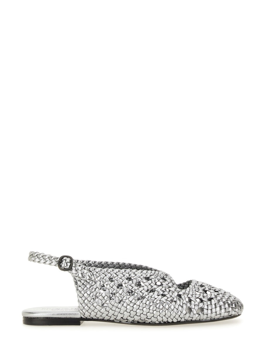 Hereu Flat Shoes - Silver | Wanan Luxury