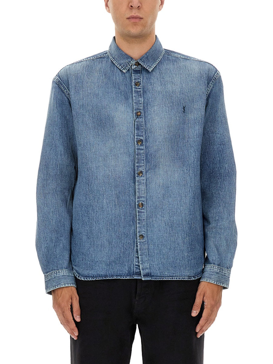 Saint Laurent Shirts - Blue | Wanan Luxury