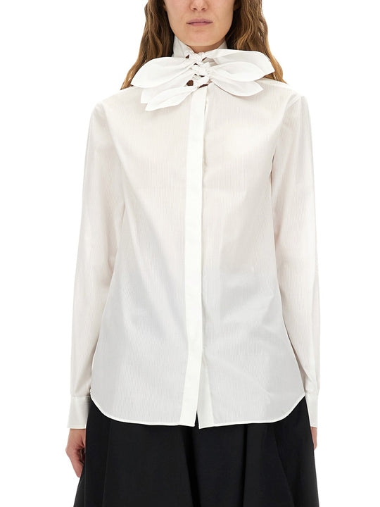 Cotton Poplin Jacquard Shirt