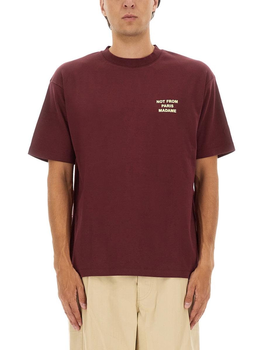 Drôle De Monsieur T shirts - Burgundy | Wanan Luxury