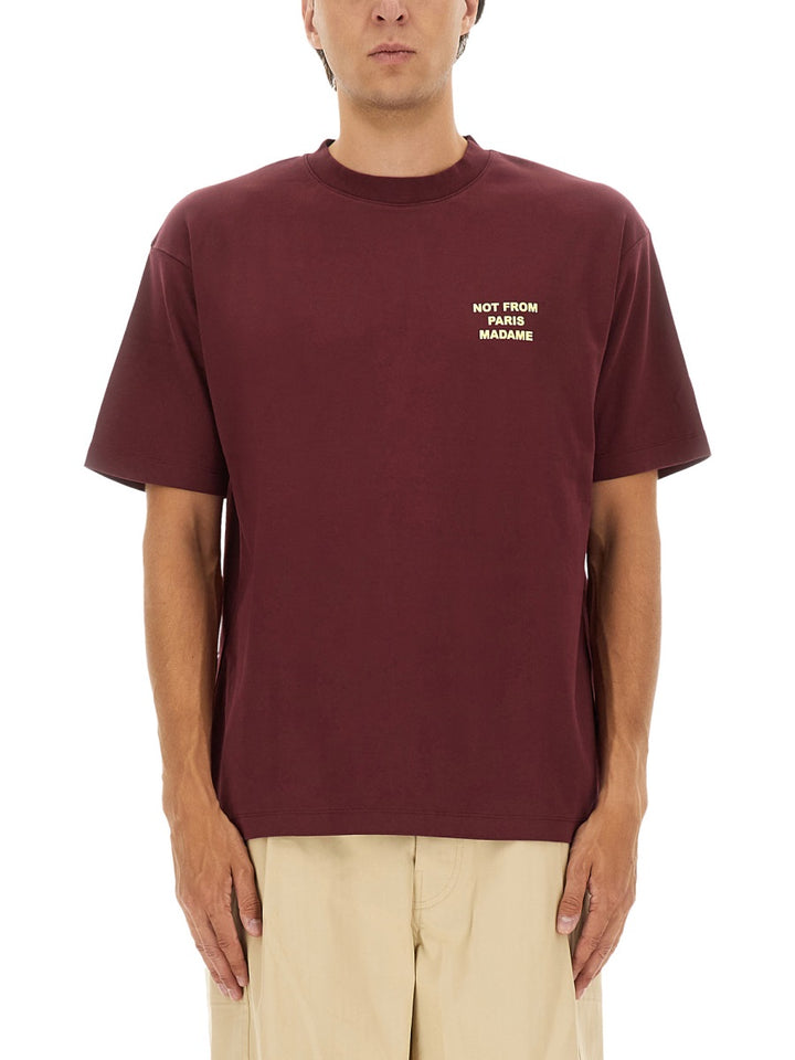Drôle De Monsieur T shirts - Burgundy | Wanan Luxury