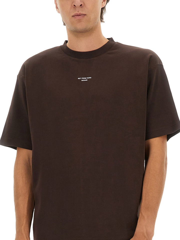 Drôle De Monsieur T shirts - Brown | Wanan Luxury