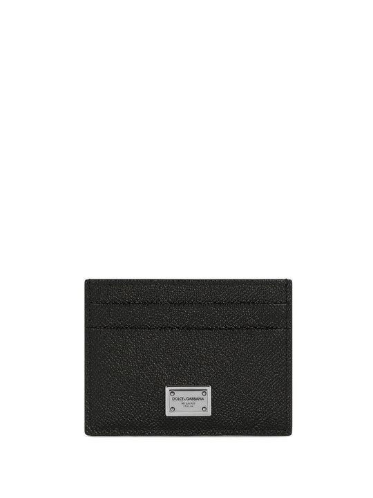 Calfskin Card Holder With Branded Plate